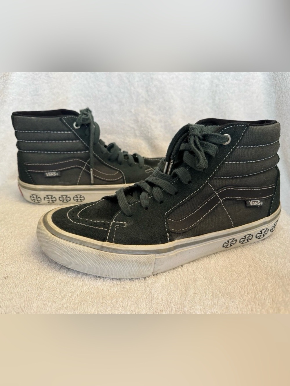 Vans x Independent Truck Co Sk8-Hi Pro Sneakers Spruce Green & Black Sz M 7/W8.5